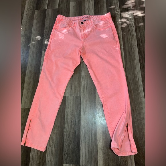 Tommy Hilfiger Jeans Womens Pink Zipper Ankle SZ 12 - Picture 3 of 12